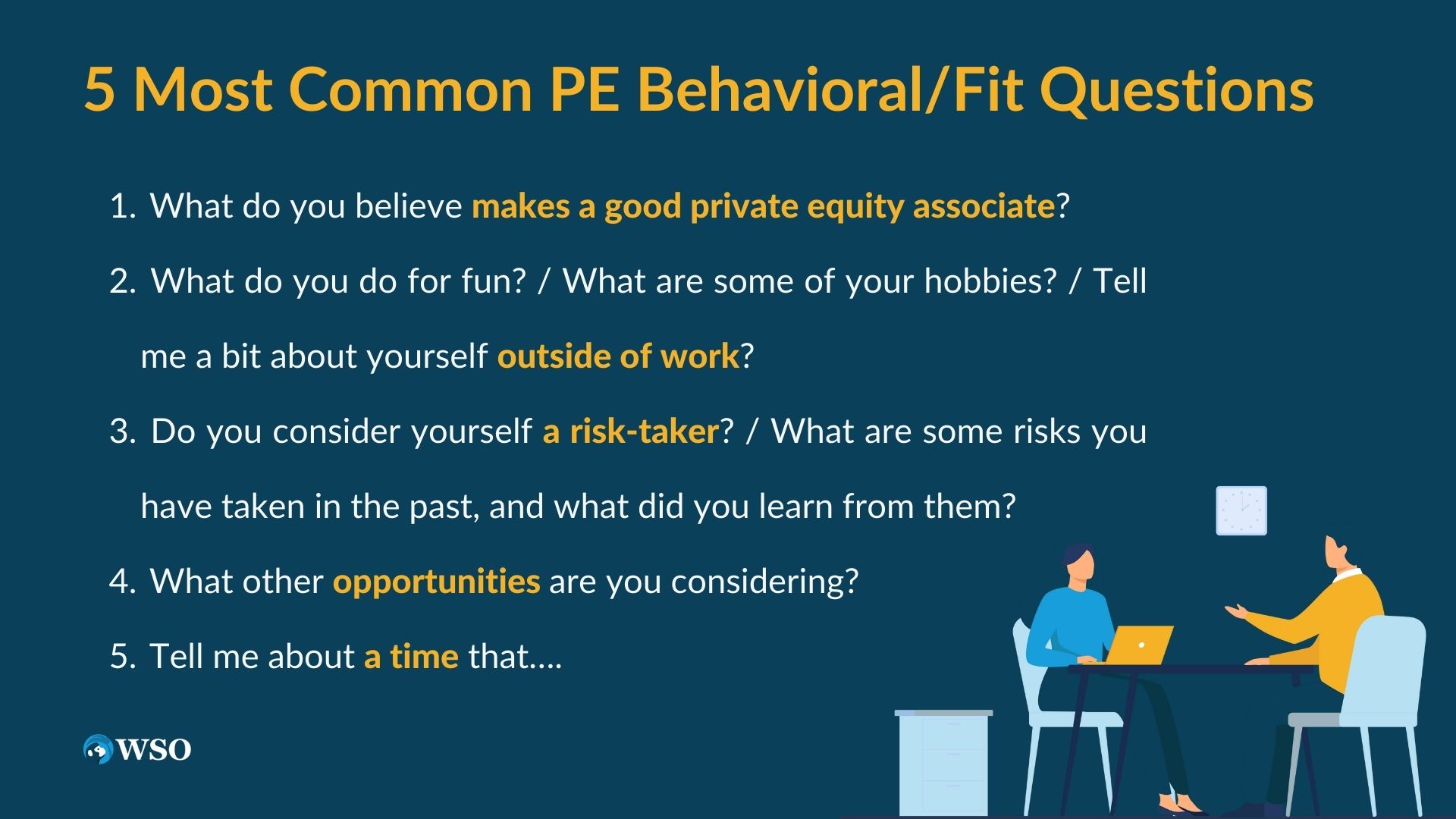 5 Most Common PE Behavioral/Fit Questions